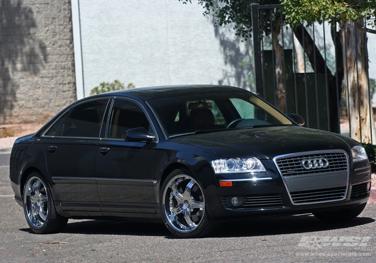 2007 Audi A8 with 19" MKW M50 in Chrome wheels