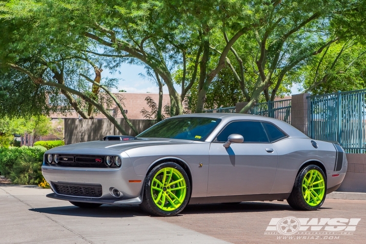 2016 Dodge Challenger with 20" MRR M392 in Satin Black wheels