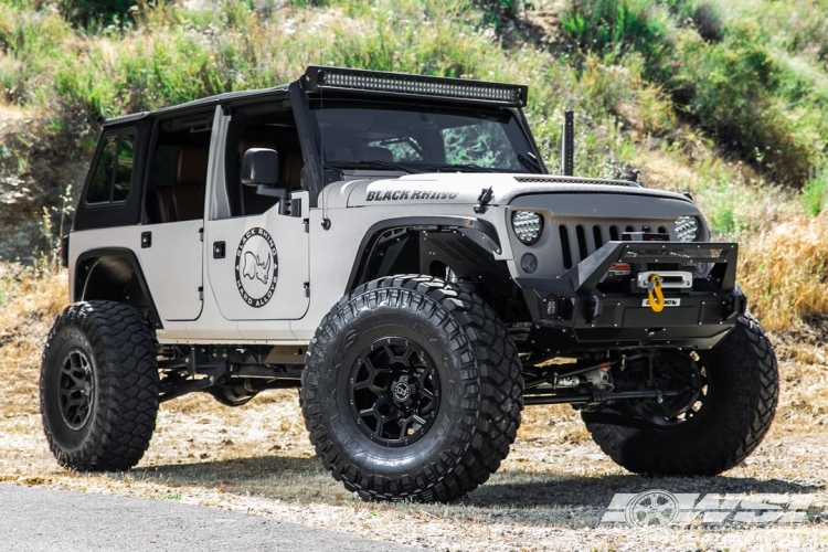  Jeep Wrangler with Black Rhino Overland in Matte Black wheels