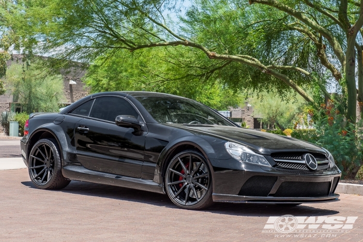 2009 Mercedes-Benz SL-Class with 20" Rohana RFX1 in Matte Black wheels