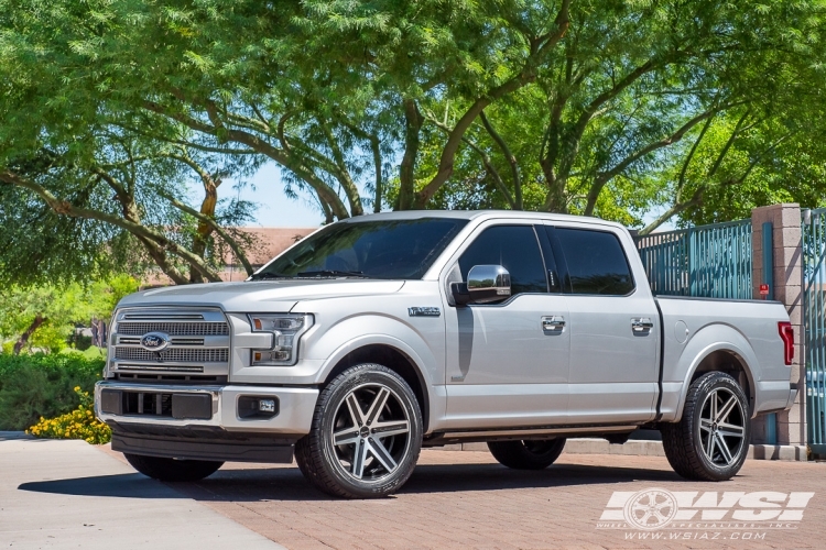 2017 Ford F-150 with 22" Giovanna Dramuno-6 in Machined Black wheels