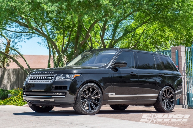 2015 Land Rover Range Rover with 22" Gianelle Santoneo in Matte Black (Ball Cut Details) wheels