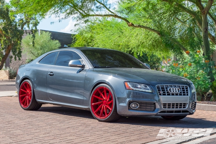 2009 Audi S5 with 20" Vossen CVT in Red (Custom) wheels