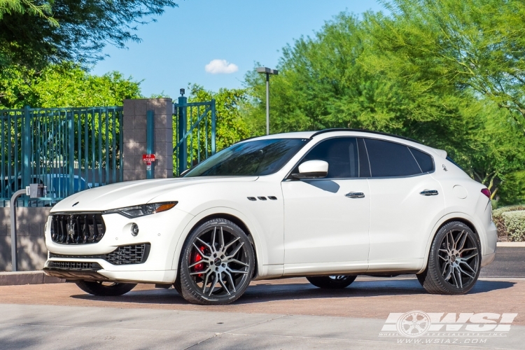 2017 Maserati Levante with 22" Giovanna Bogota in Gloss Black Machined wheels