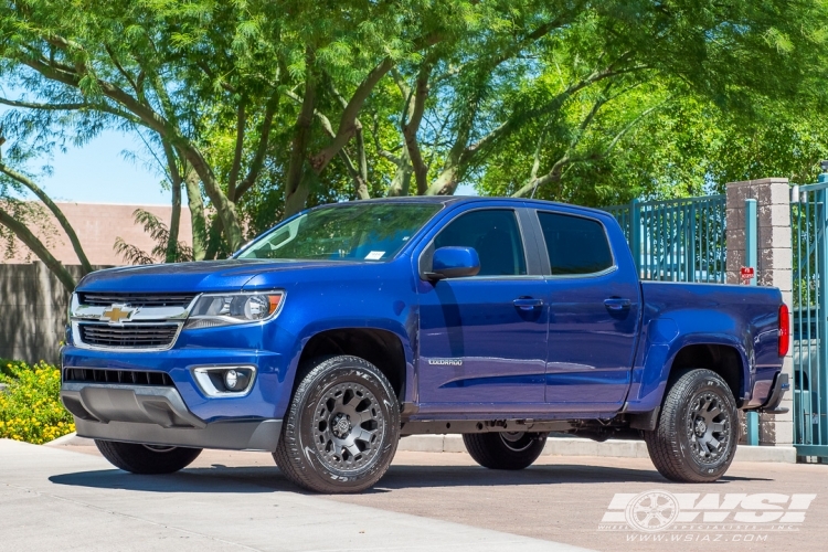 2017 Chevrolet Colorado with 17" Black Rhino Warlord in Matte Gunmetal wheels