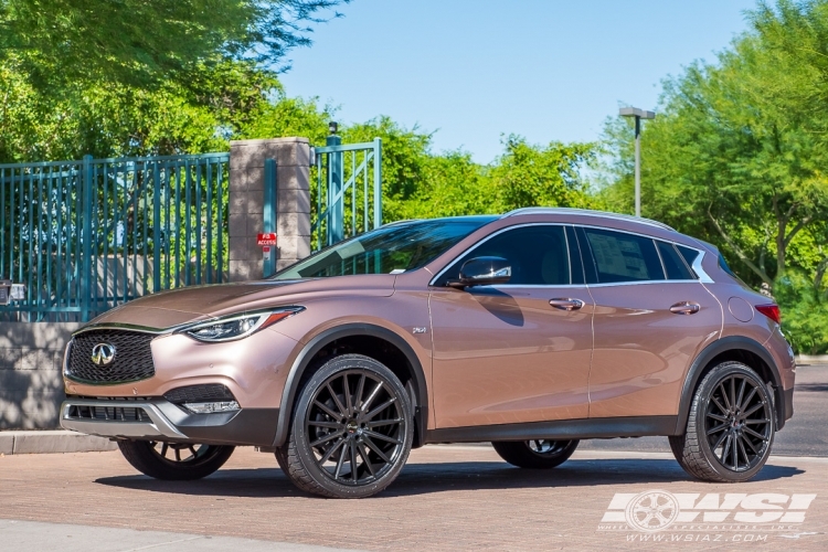 2017 Infiniti QX30 with 20" Gianelle Verdi in Gloss Black wheels