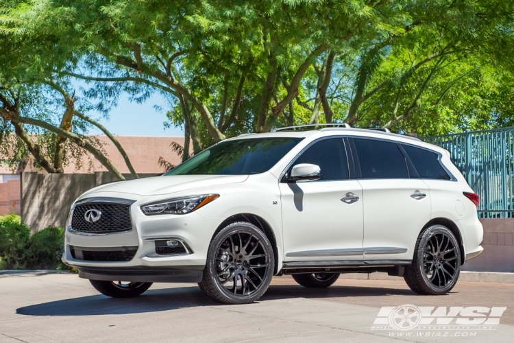 2017 Infiniti QX60 with 22" Giovanna Kilis in Gloss Black wheels