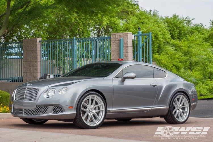 2013 Bentley Continental with 22" Gianelle Monaco in Silver Machined wheels