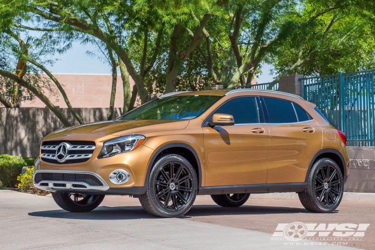 2018 Mercedes-Benz GLA-Class with 20" Gianelle Tropez in Semi Gloss Black wheels