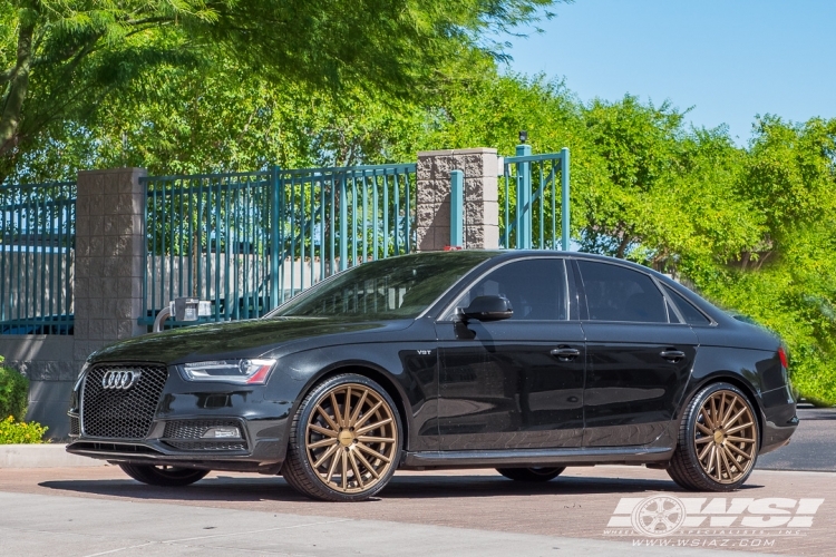 2016 Audi S4 with 20" Vossen VFS-2 in Satin Bronze wheels