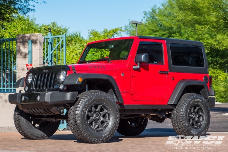 2017 Jeep Wrangler with 17" Black Rhino Glamis in Matte Black wheels