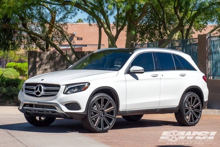 2017 Mercedes-Benz GLC-Class with 22" Gianelle Santoneo in Matte Black (Ball Cut Details) wheels