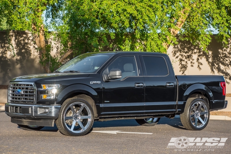 2017 Ford F-150 with 24" Koko Kuture Sardinia-6 in Chrome wheels