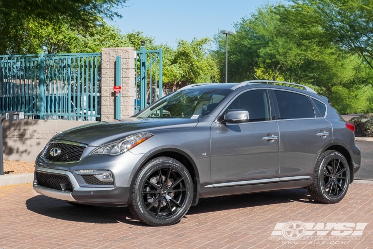 2017 Infiniti QX50 with 20" Gianelle Davalu in Satin Black wheels