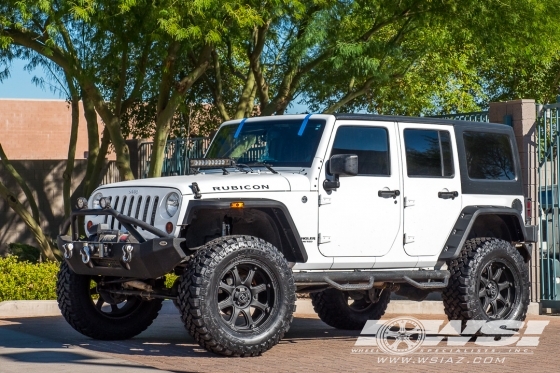 2013 Jeep Wrangler with 20" Black Rhino Glamis in Matte Black wheels