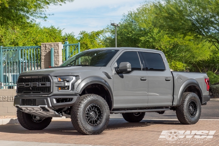 2018 Ford F-150 with 17" Black Rhino El Cajon in Matte Black wheels