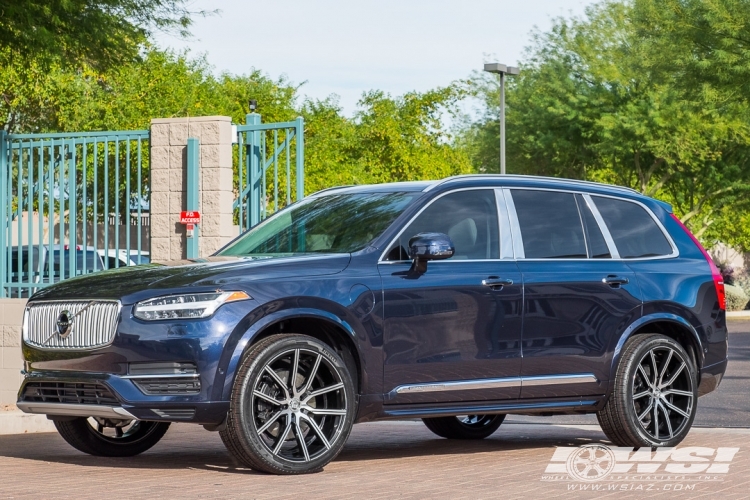 2017 Volvo XC90 with 22" Lexani Gravity in Gloss Black (Machined Face) wheels