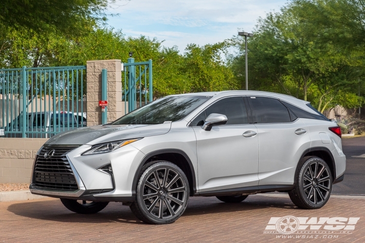 2017 Lexus RX with 22" Gianelle Santoneo in Matte Black (Ball Cut Details) wheels