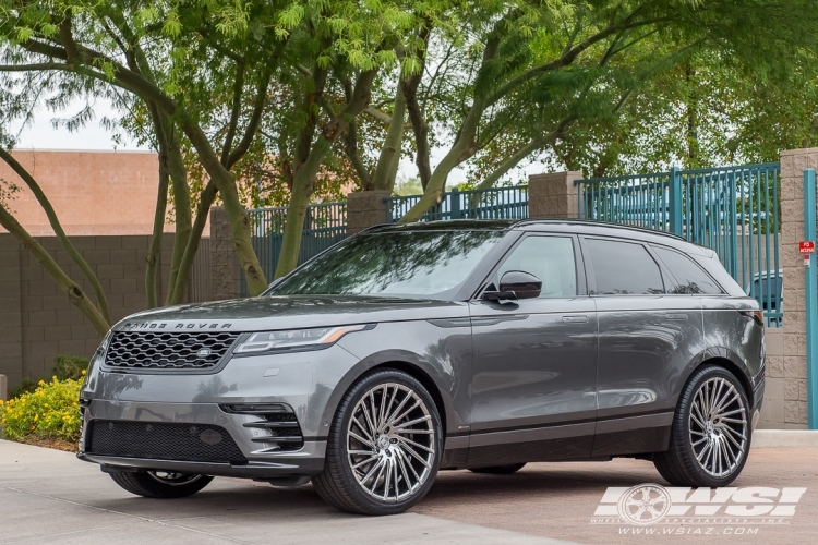 2018 Land Rover Range Rover Velar with 22" Lexani Wraith in PVD Black Chrome (Machined Tips) wheels