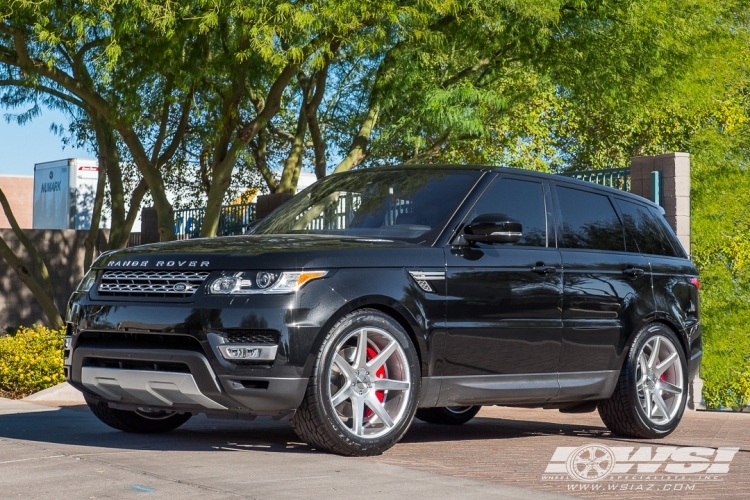 2016 Land Rover Range Rover Sport with 22" Vossen CV7 in Silver (Polished) wheels