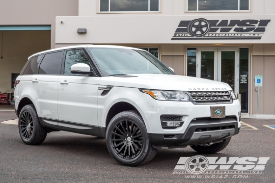 2015 Land Rover Range Rover Sport with 20" Redbourne Dominus in Matte Black wheels