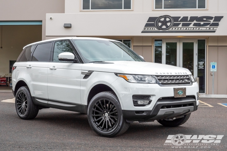 2015 Land Rover Range Rover Sport with 20" Redbourne Dominus in Matte Black wheels