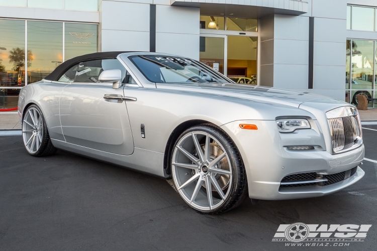 2017 Rolls-Royce Dawn with 24" Koko Kuture Le Mans in Silver Machined wheels