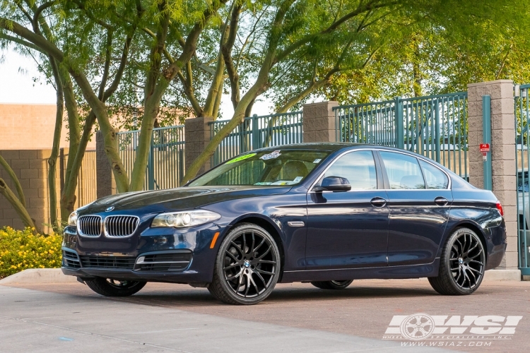 2014 BMW 5-Series with 20" Giovanna Kilis in Gloss Black wheels