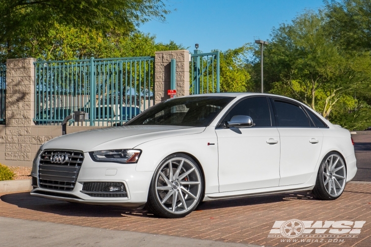 2014 Audi S4 with 20" Vossen CVT in Silver Metallic wheels