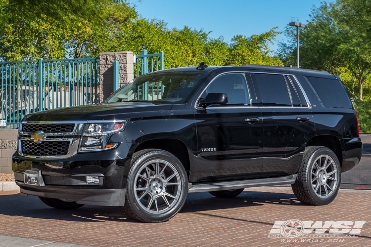 2017 Chevrolet Tahoe with 22" Black Rhino Mala in Gunmetal wheels