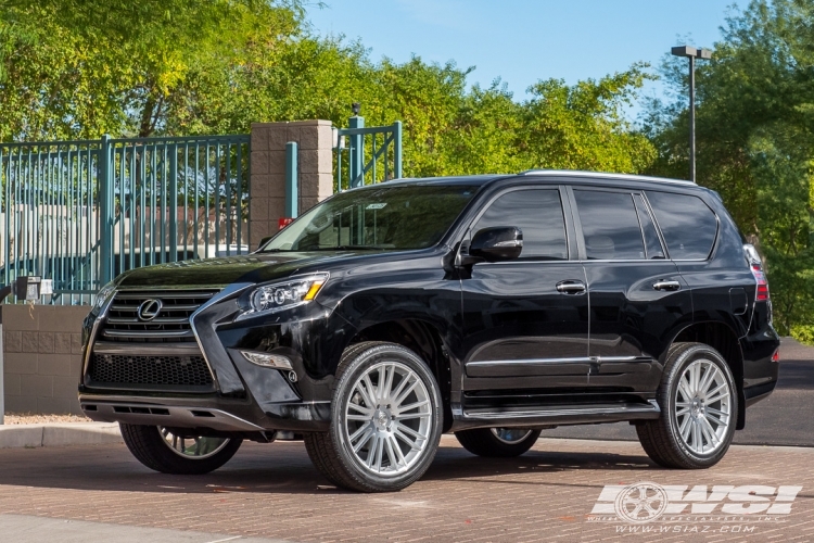 2018 Lexus GX with 22" Black Rhino Kruger in Silver wheels