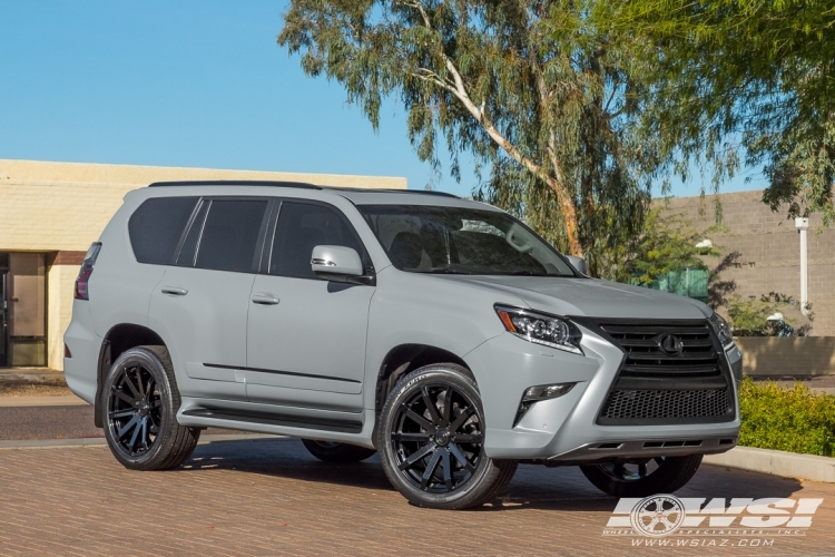 2018 Lexus GX with 22" Black Rhino Traverse in Matte Black wheels