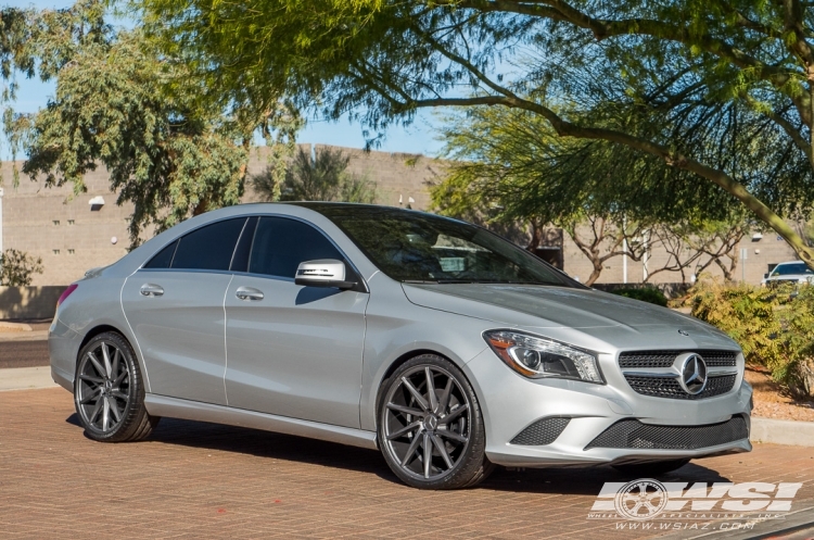 2014 Mercedes-Benz CLA-Class with 20" Vossen CVT in Gloss Graphite wheels