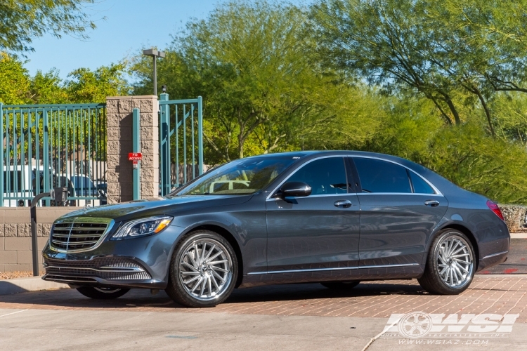 2018 Mercedes-Benz S-Class with 20" Giovanna Spira FF in Silver Machined (Directional - Flow-Formed) wheels