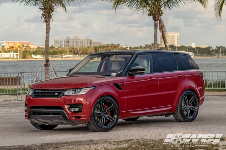 2017 Land Rover Range Rover Sport with 22" Vossen HF-1 in Gloss Black Machined (Smoke Tint) wheels