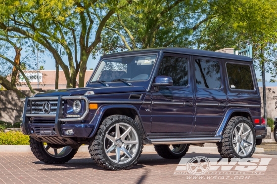 2015 Mercedes-Benz G-Class with 22" Vossen CV7 in Silver (Polished) wheels