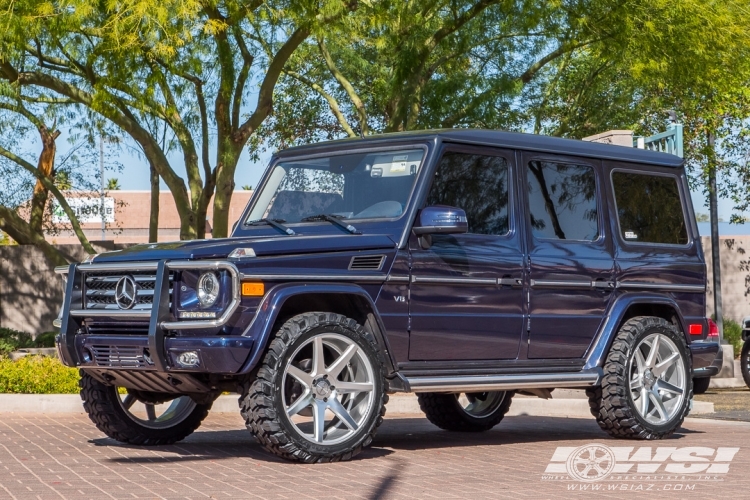 2015 Mercedes-Benz G-Class with 22" Vossen CV7 in Silver (Polished) wheels
