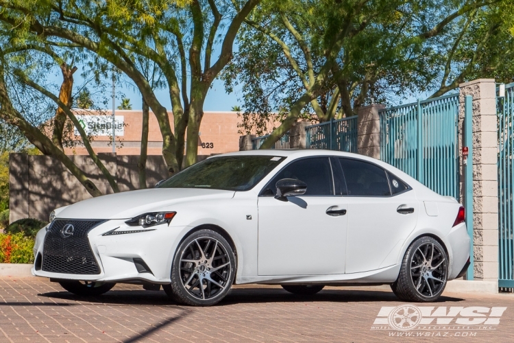 2015 Lexus IS with 19" RSR R702 in Black Machined wheels