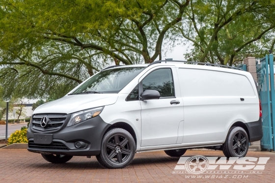 2018 Mercedes-Benz Metris with 17" Mandrus Atlas in Matte Black wheels