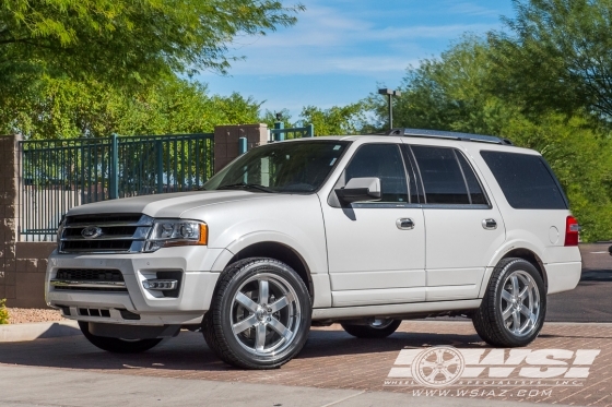 2015 Ford Expedition with 22" Black Rhino Pondora in Silver (Machine Cut Face) wheels
