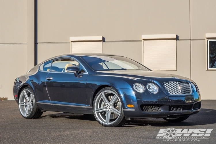 2008 Bentley Continental with 22" Gianelle Lucca in Silver Machined wheels