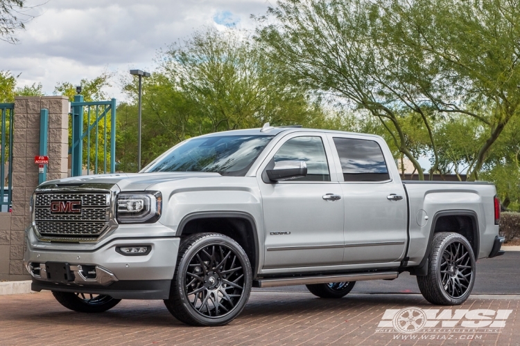 2018 GMC Sierra 1500 with 24" Forgiato Blocco-ECL in Custom wheels