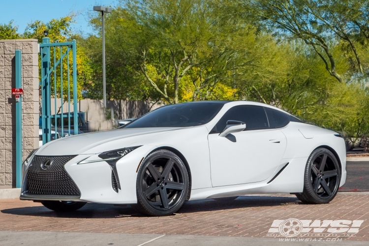 2018 Lexus LC with 22" Giovanna Dramuno-5 in Satin Black wheels