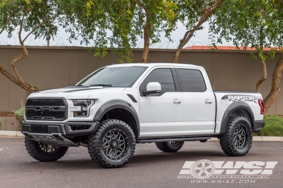 2018 Ford F-150 with 20" Hostile Off Road H108 Sprocket in Gloss Black Milled (Blade Cut) wheels