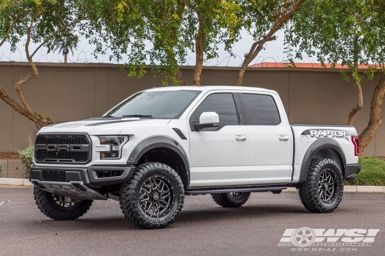 2018 Ford F-150 with 20" Hostile Off Road H108 Sprocket in Gloss Black Milled (Blade Cut) wheels