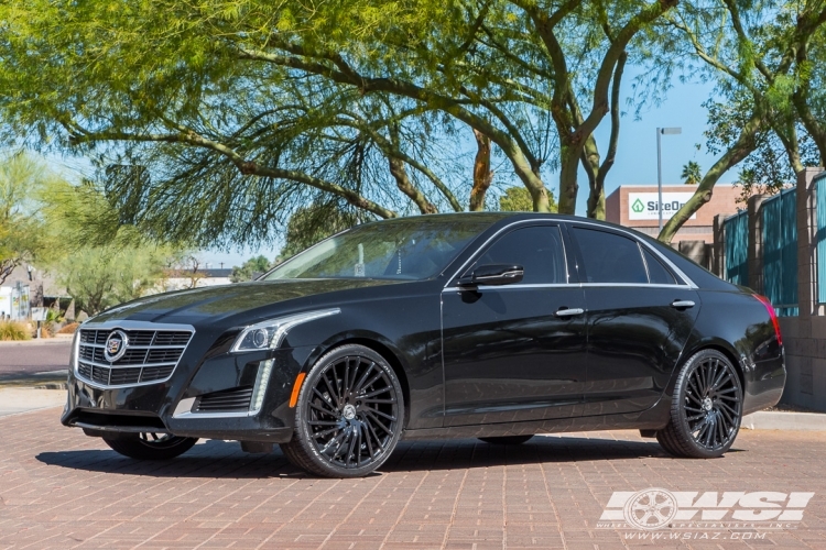 2014 Cadillac CTS with 20" Lexani Wraith in Gloss Black wheels
