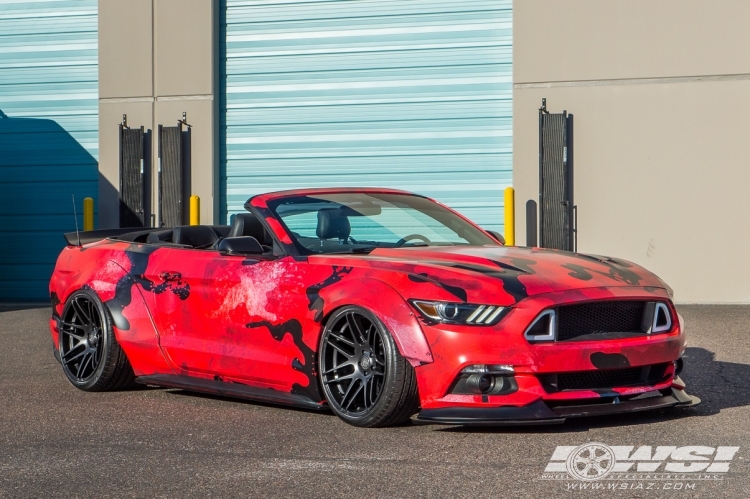 2015 Ford Mustang with 20" Forgestar F14 in Gloss Gunmetal wheels