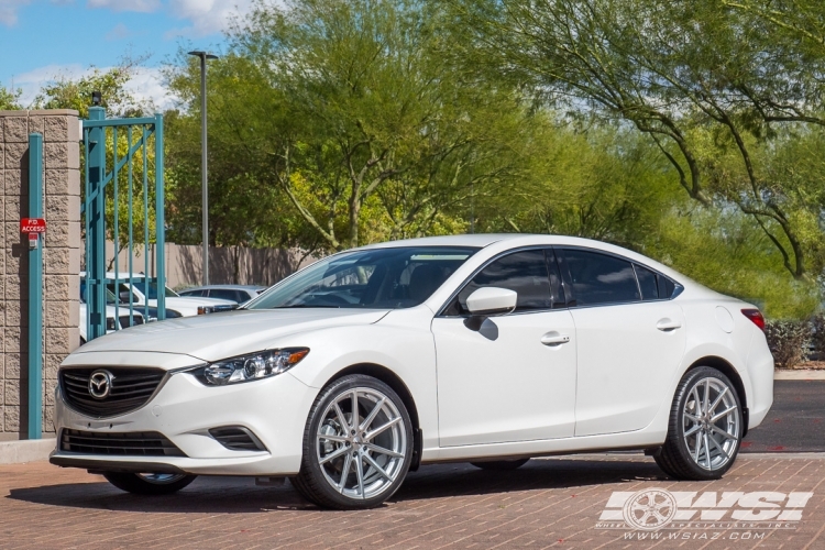 2017 Mazda Mazda6 with 20" TSW Bathurst (RF) in Silver Machined (Rotary Forged) wheels