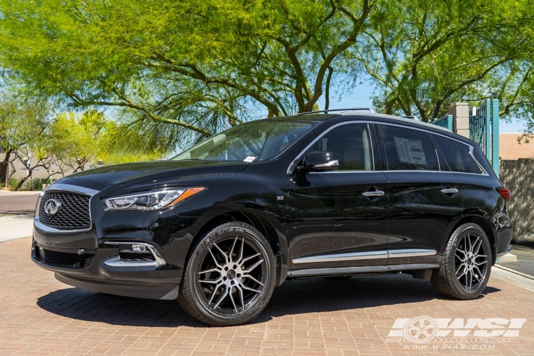 2018 Infiniti QX60 with 20" Giovanna Bogota in Gloss Black Machined wheels