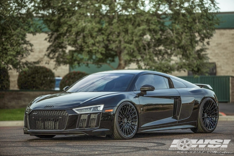 2018 Audi R8 with 20" Brixton Forged HS1 in Custom wheels
